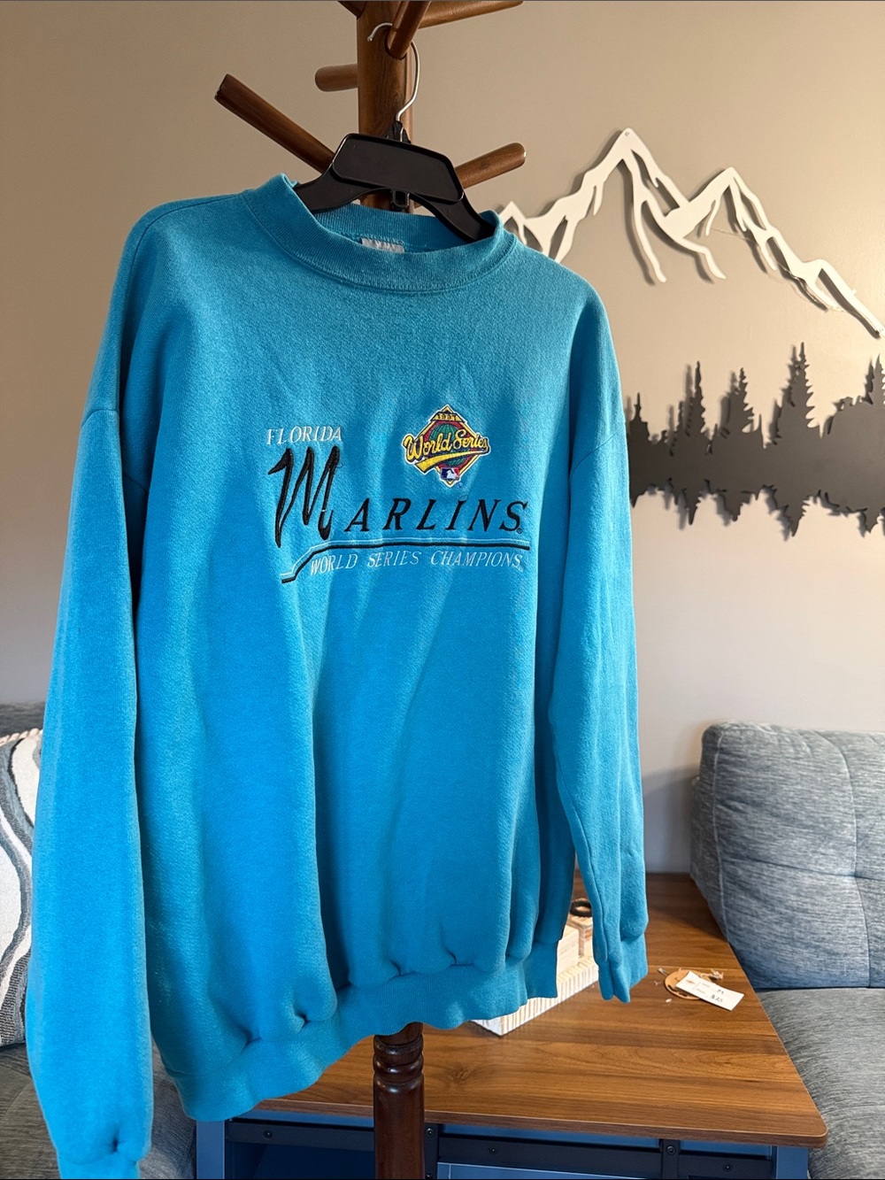 Florida Marlins Vintage Crewneck Sweatshirt - Logo 7